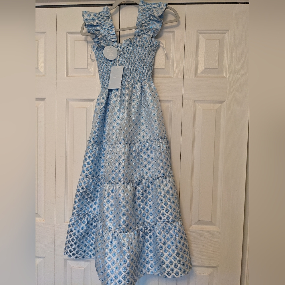 NWT Hill House Ellie Nap Dress Snowflake Brocade XXS